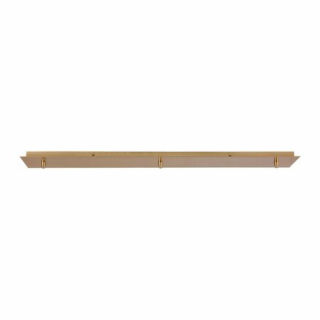 ELK LIGHTING Pendant Options 3-Hole Linear Pan For Pendants In satin Brass 3LP-sB